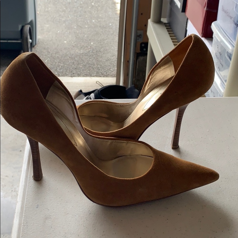 Guess Tan Suede Dress Heels